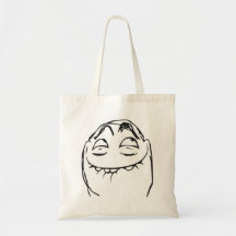 PFFTCH som skrattar ursinneansiktetecknaden Meme Tote Bags