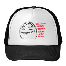 PFFTCH som skrattar ursinneansiktetecknaden Meme Trucker Kepsar