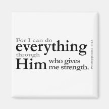 Philippians4:13 Kylskåpsnagnet