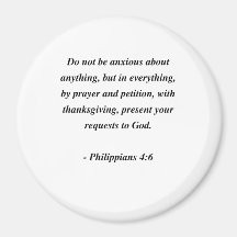 PHILIPPIANS4:6 KYLSKÅPS MAGNETER