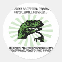 Philosoraptor rostat bröd och Toasters Klistermärke
