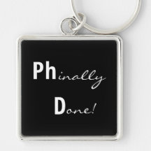 Phinally gjorda Ph.D. Studenten Keychain Nyckelringar