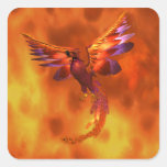 Phoenix Fyrkantigt Klistermärke