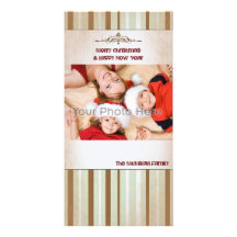 Photocard för randjulhelgdag hälsningskort med foto
