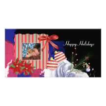 Photocard-Helgdag jul Anpassingsbara Fotokort
