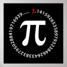 Pi numrerar design posters