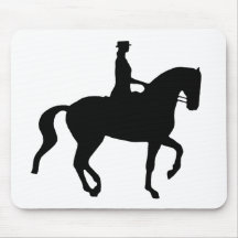 Piaffe Dressagehäst och ryttare (svarten) Mus Mattor