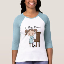 Piano - kvinnliga Tshirts och gåvor