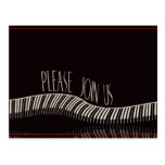 Pianoinbjudanvykort