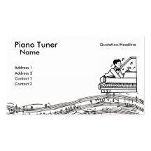 Pianostämmare Visitkort Mall