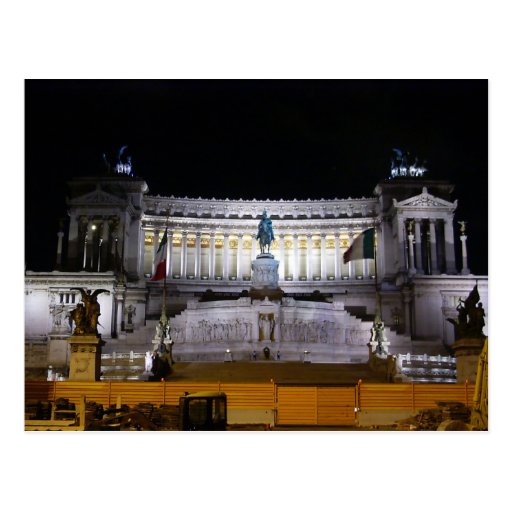 Piazza Venezia på natten Vykort