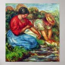Pierre Renoir - Laundresses Affisch