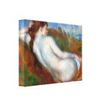 Pierre Renoir - Reclining nakenstudie Sträckta Canvas Tryck