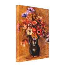 Pierre Renoir - stilleben med anemoner Kanvastryck