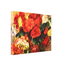 Pierre Renoir - stilleben med Chrysanthemums Sträckta Canvas Tryck