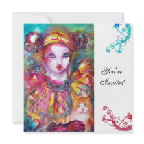 PIERROT MED KATTEN/det Mardi Gras maskeradpartyet