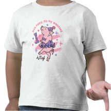 Piggy 1st födelsedaganpassningsbar för Tutu Tee Shirt