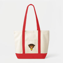 Pigtails och glass tote bags