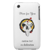Pilar för skalle för kallt tecknadtatueringsymbol  iPhone 3 Case-Mate case
