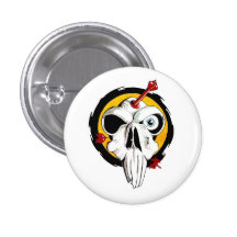 Pilar för skalle för kallt tecknadtatueringsymbol  pins