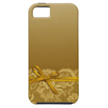 Pilbågebandet & snör åt | guld iPhone 5 cases