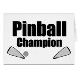 Pinballmästare Hälsnings Kort