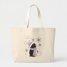 Pingvin i Awe Tote Bags
