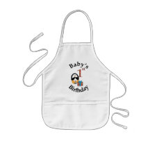 Pingvinbaby 1st förkläde för födelsedag