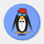 pingvinchillin kylskåpsnagnet