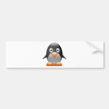 pingvintuxlinuxen avbildar bildekal