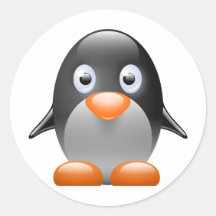 pingvintuxlinuxen avbildar klistermärke