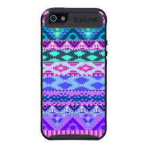 Pink and Purple Girly Aztec Case For iPhone 5