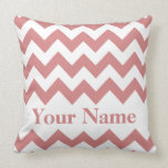 Pink Bold Chevron with monogram Pillows