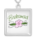 Pink Flower Bridesmaid Pendants