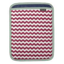 Pink glitter chevrons sleeve for iPads