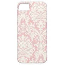 Pink&White damastiphone case iPhone 5 Skal