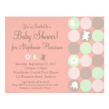 Pinky pricker baby showerinbjudan