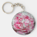 Pionblomma Keychain Nyckelring