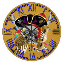 Piratdagar Lake Charles, Louisiana. Beskåda antyde Klocka