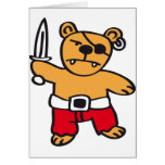 Pirate bear grußkarte