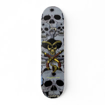 Piratkopiera skallen kyler skateboarddesign