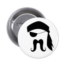 Piratmustasch Knappar Med Nål