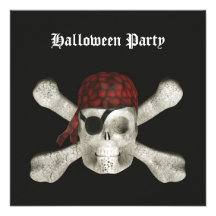 Piratskalle - halloween festinbjudan