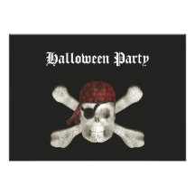 Piratskalle - halloween festinbjudan
