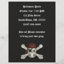 Piratskalle - Halloween reklamblad Flyg Blad