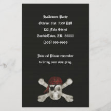 Piratskalle - Halloween reklamblad Flygblad
