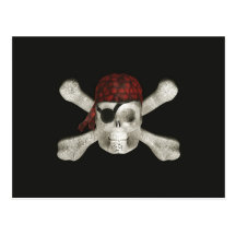 Piratskalle - Halloween vykort