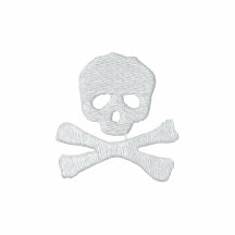 Piratskalle och Crossbones Embroidered Shirt