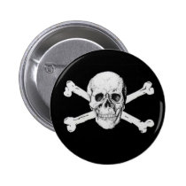 Piratskalle och Crossbones knappar