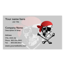 Piratskalle och Crossbones Visitkort